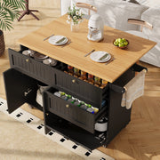 Tavolo da Pranzo Allungabile con Contenitore ¨C MINIMAL ¨C Legno Nero