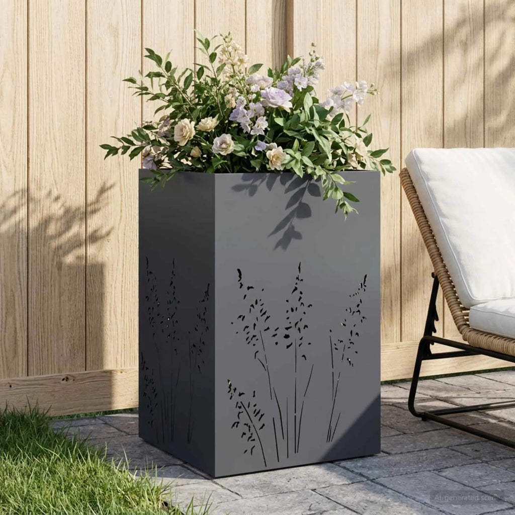 Vaso da giardino Antracite 50 x 50 x 75 cm 8005768