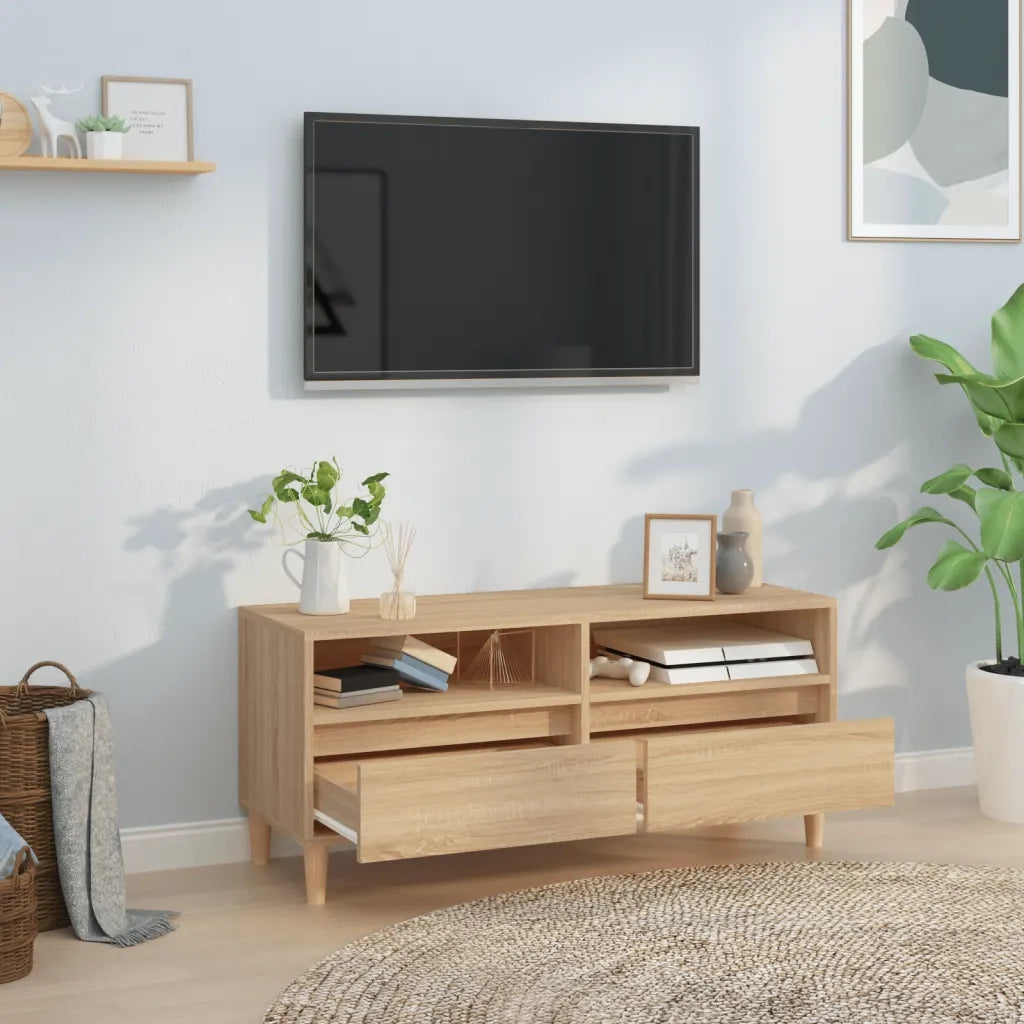 Mobile TV | Armadietto TV | Mobile Porta TV Rovere Sonoma 100x34,5x44,5 cm in Legno Multistrato