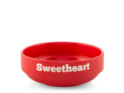 Coppetta in Ceramica rossa 13 cm  Scritta "Sweetheart"