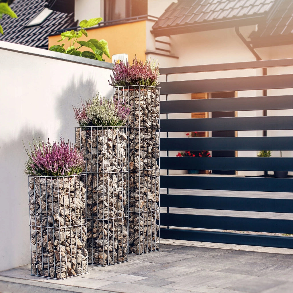 Pergola da giardino KADAX per piante e fiori, palo in metallo da 60 cm + ancoraggi