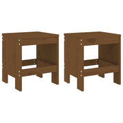Sgabelli Bar 2 pz Marrone Ambra 40x36x45 cm Legno Massello Pino CFW7863447