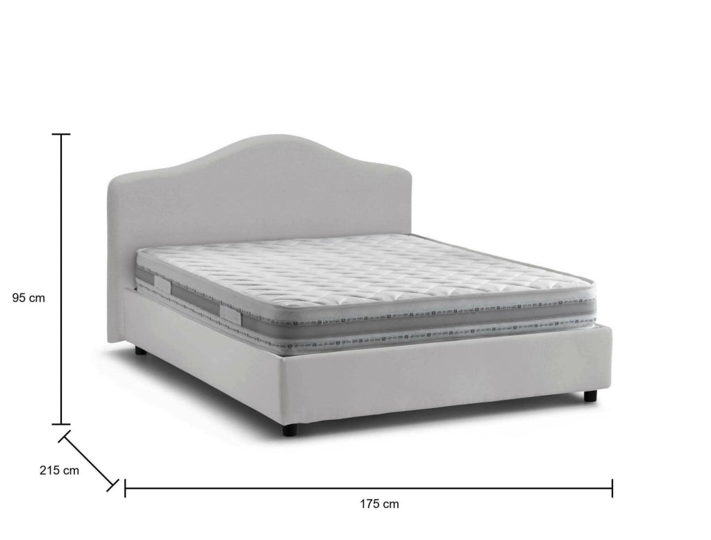 Letto Matrimoniale Verdite, Letto Matrimoniale Materasso Incluso Made in Italy, Bianco