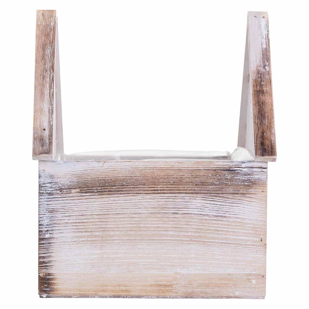 Supporto per fioriera quadrato in legno 20x18x26/12H cm