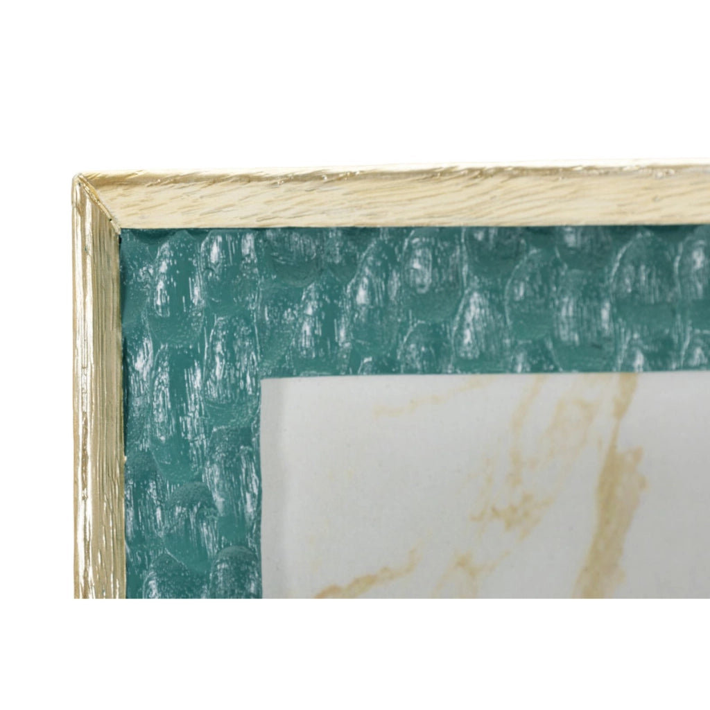 Cornice portafoto Grent in resina verde smeraldo e oro 20x25