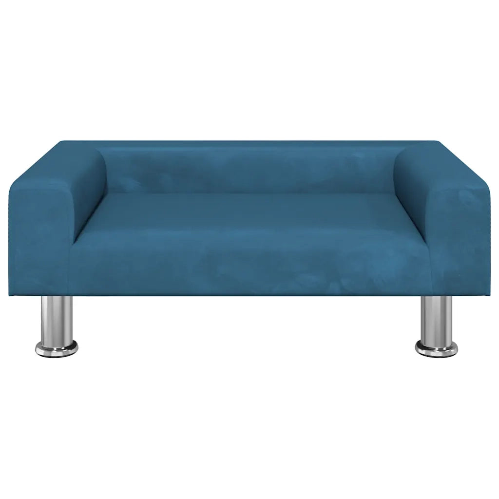 Divano per Bambini Blu 70x45x26,5 cm in Velluto
