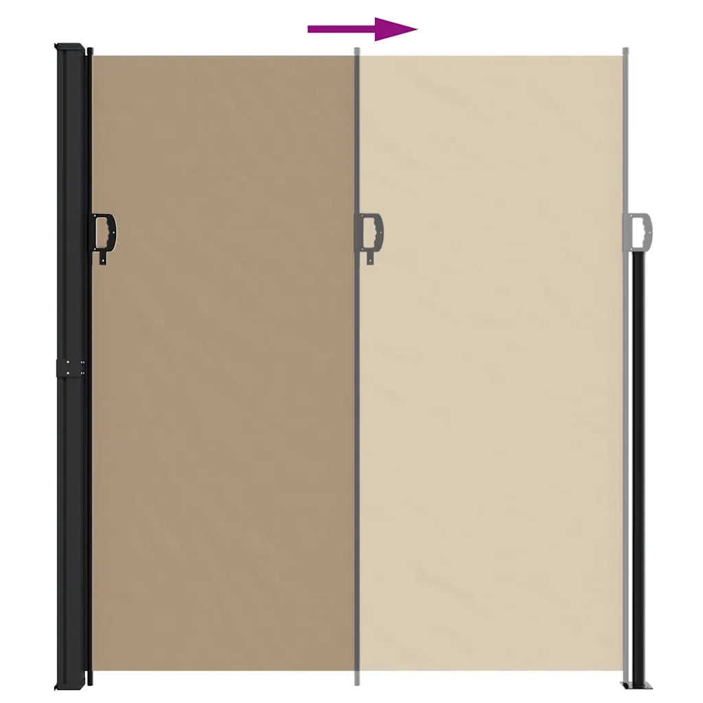 Tenda da Sole Laterale Retrattile Tortora 220x600 cm 4004574