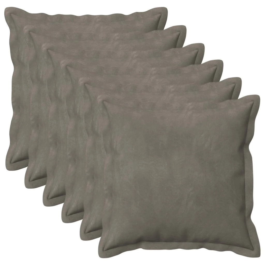 Cuscino con cuscino HOUTEN 6 pz Grigio Chiaro Velluto 932460