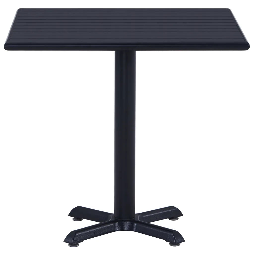 Tavolo da Giardino Nero 80x80x75 cm 49470