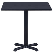 Tavolo da Giardino Nero 80x80x75 cm 49470