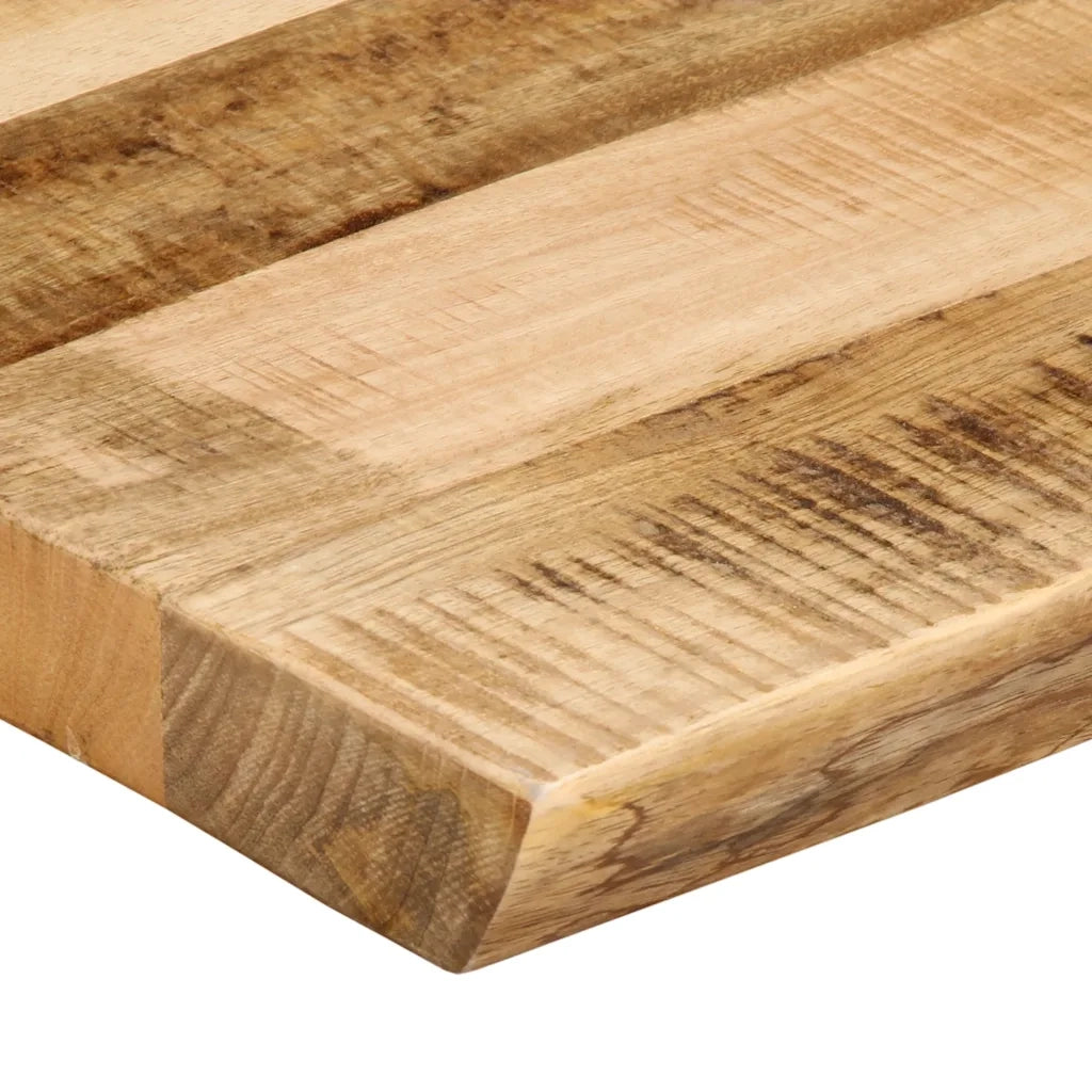 Piano Tavolo Bordi Vivi 100x60x3,8 cm Legno di Mango Grezzo 370694