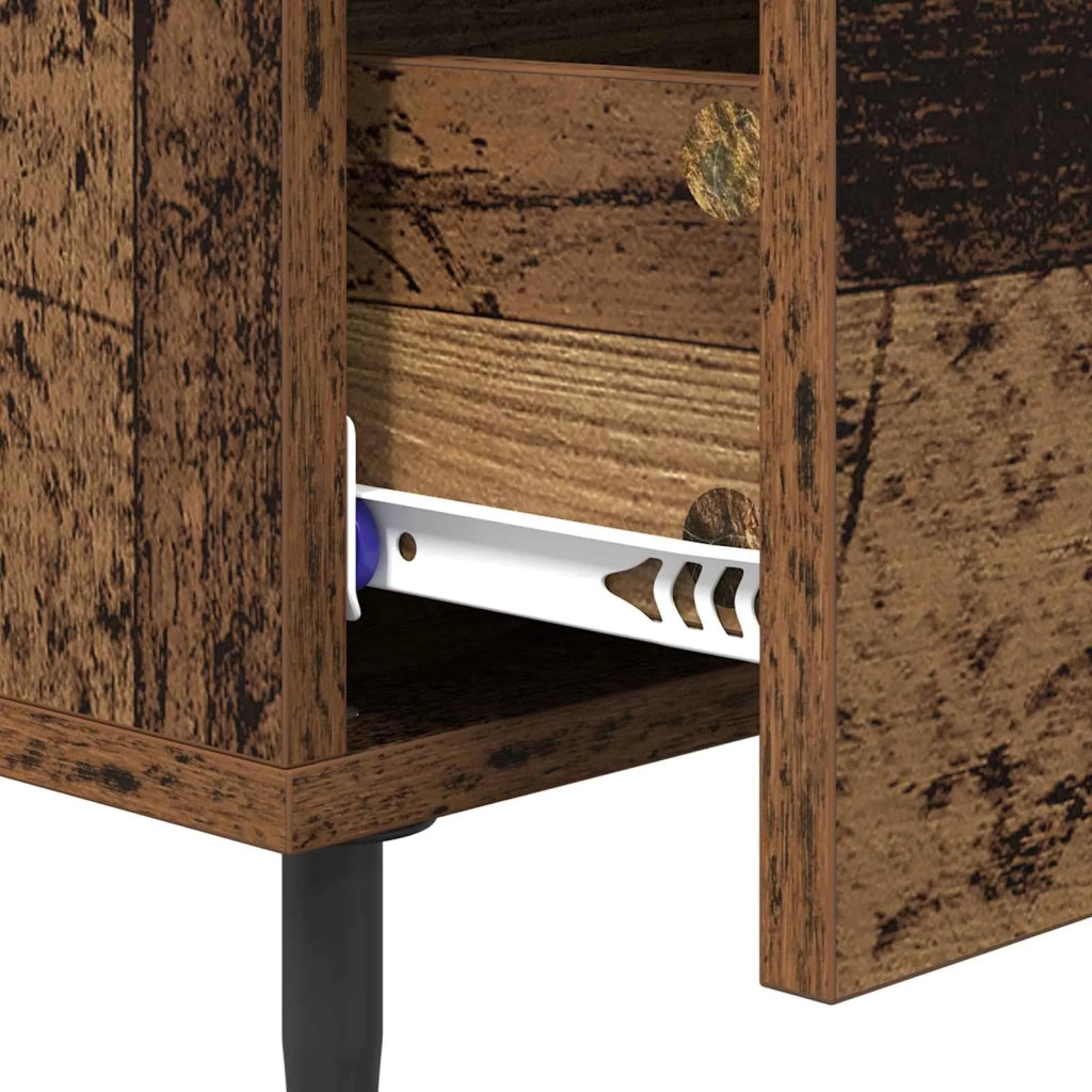 Armadio da Notte con cassetto Legno vecchio 40 x 40 x 66 cm