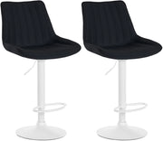 2er Set Barhocker Toni Stoff weiЯ
