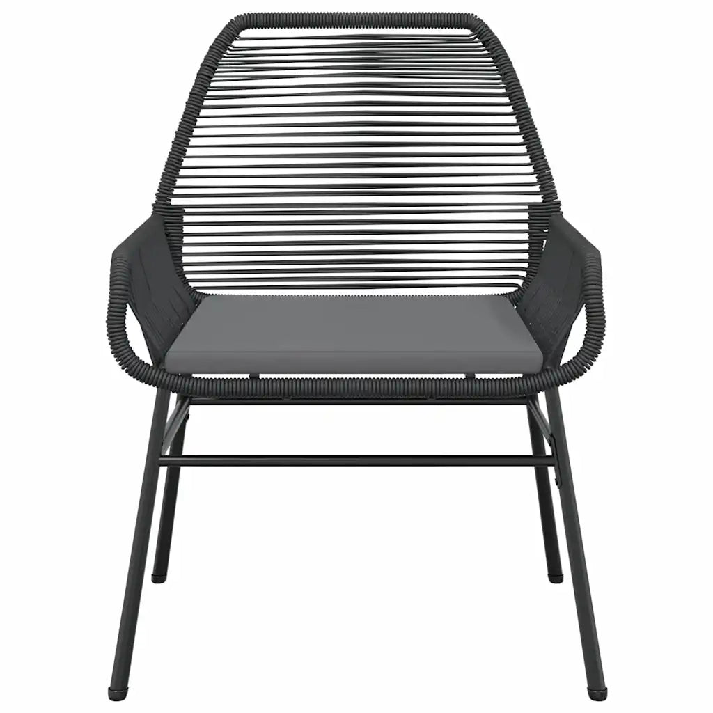 Set da Pranzo da Giardino 3 pz | Set Salotto da Giardino con Cuscini Polyrattan Vetro