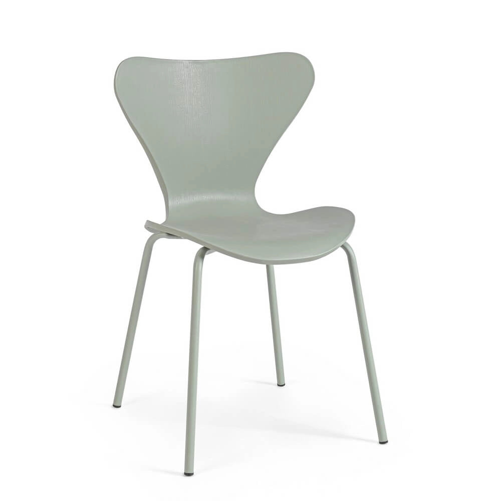 Set di 4 Sedie Impilabili con Seduta in Plastica e Gambe Cromate - LINDSAY