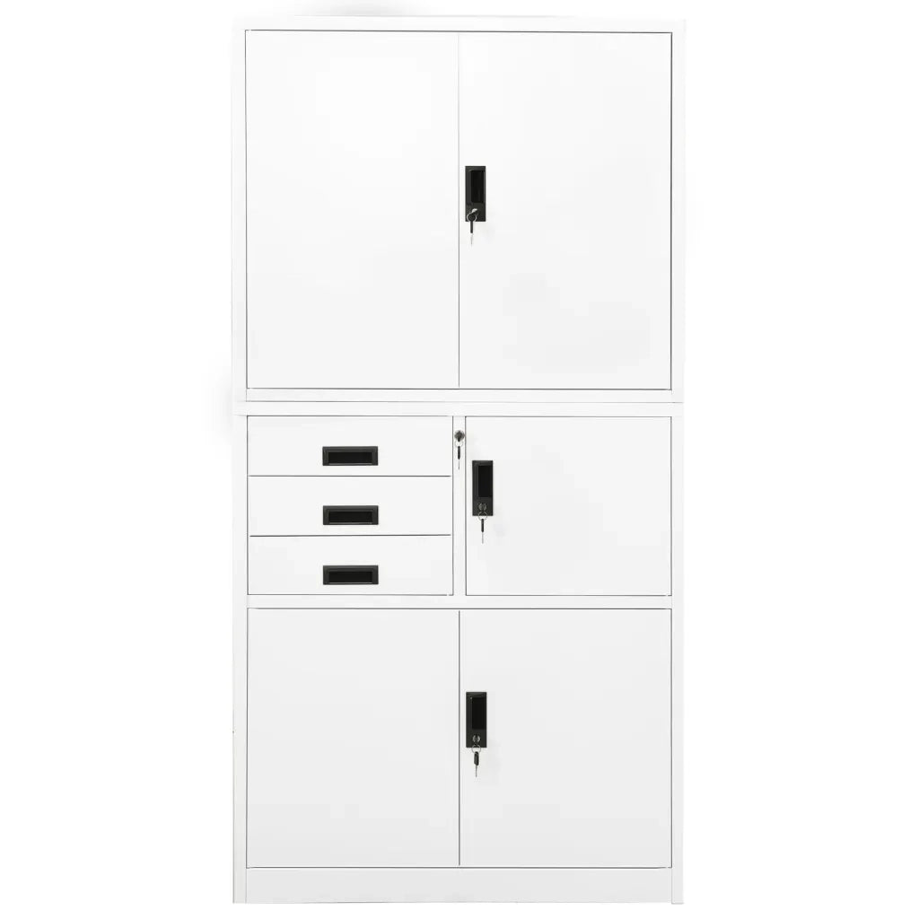 Armadio per Ufficio Bianco 90x40x180 cm in Acciaio cod mxl 43997