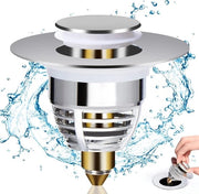 Pluggi per scarico - Sostituzione di pluggi per scarico bagno - Pluggi per scarico universali - Zeppelle per pluggi per scarico - Pluggi per bidet pieghevoli in acciaio inox - Per vasche da bagno, cucine, lavabi (32-42 mm)