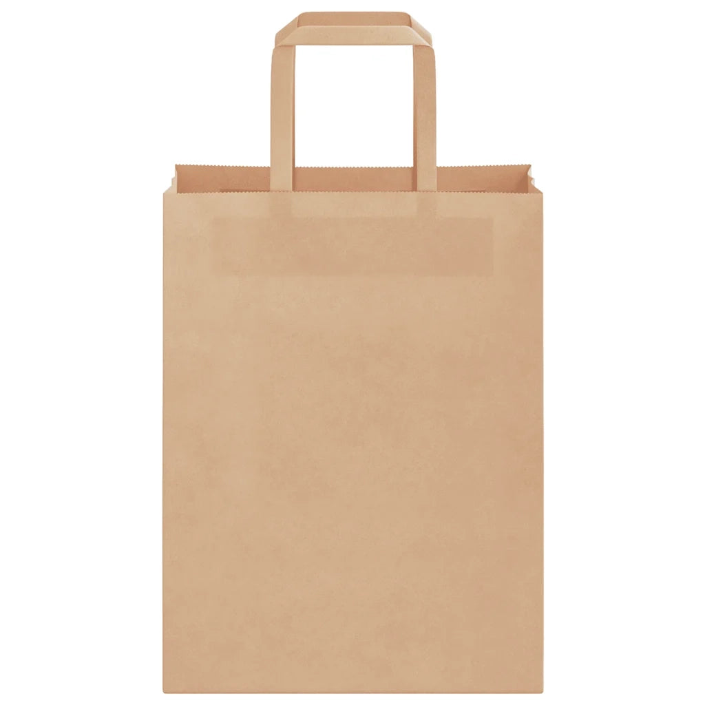 vidaXL Sacchetti di Carta 250 pz con Manici Marrone 21x11x28 cm