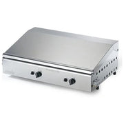 Ompagrill 4071 COVER M Plancha Double Bistecchiera a Gas Doppia Piastra Inox 2 Bruciatori 6 kW Accensione Piezoelettrica Made in Italy colore Inox