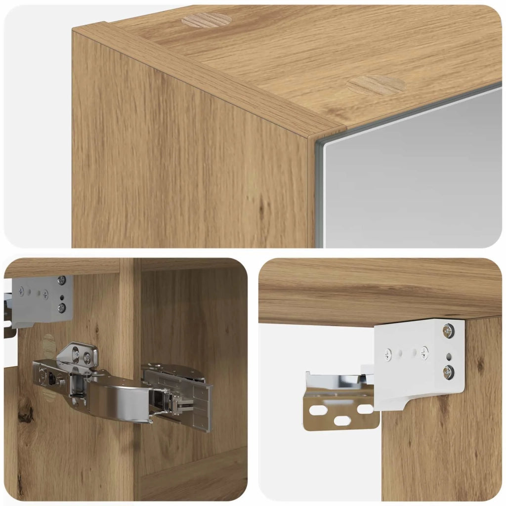 Mobiletto per specchio da bagno con porta Rovere Artigianale 889054