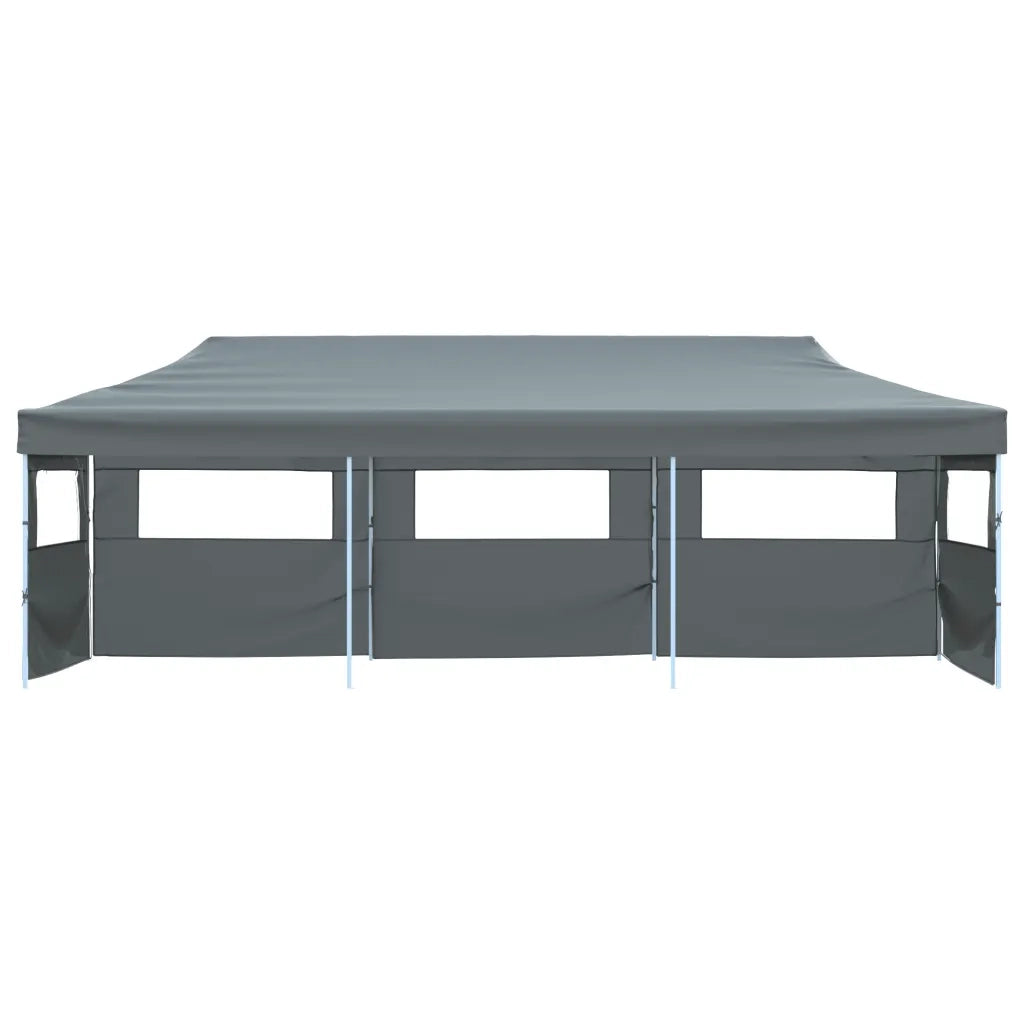 Tenda Pieghevole Pop-Up con 5 Pareti Laterali 3x9 m Antracite