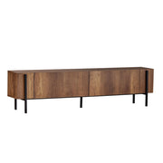 Porta TV in legno "Nexus" - 180 x 30 x 45 cm - Noce Barocco / Nero
