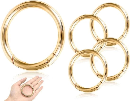 Accessori di chiusura robusti e versatile per maniglia di chiave, borsa, gioielli e lavorazione artigianale (48 pezzi) con gancio grande a karabina, anello O e gancio a chiave.
