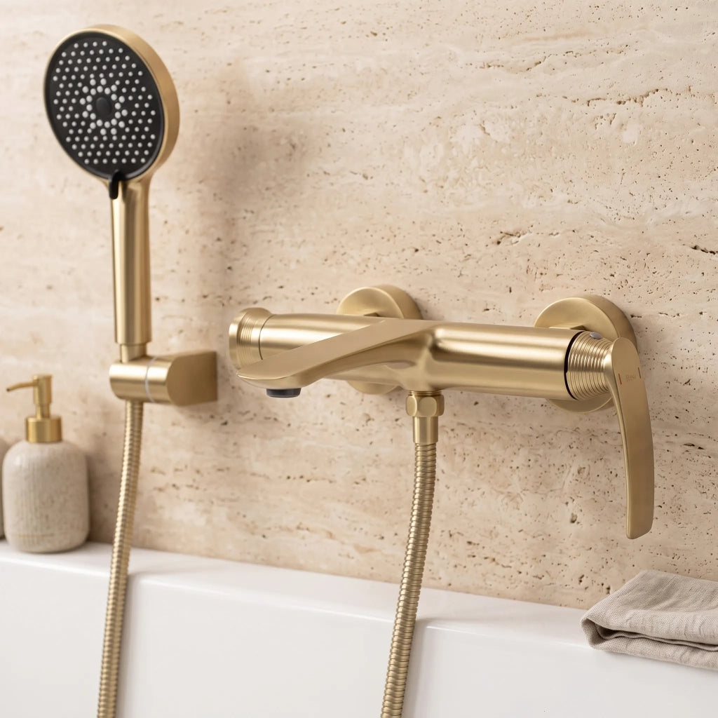 Rubinetto Da Vasca Premium Rea Como Brush Gold