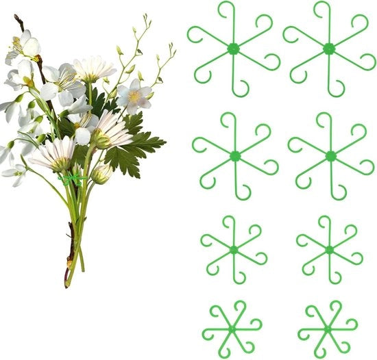 Supporto per piante - 8 pezzi di sostegno per piante da appartamento (verde)