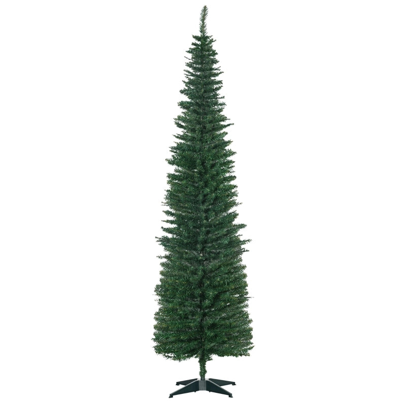 Albero di Natale artificiale, abete artificiale, con stella di Natale e supporto inclusi, 2,1 m, verde