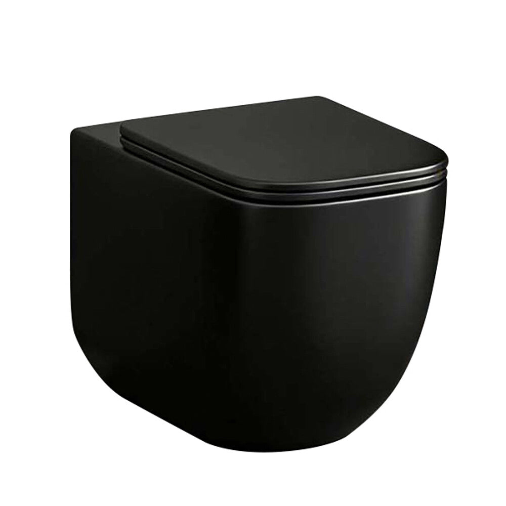 Copriwater soft close slim in termoindurente nero opaco a sgancio rapido Kora