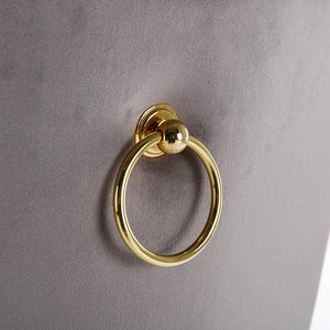 Set 2 sedie Nikki - Xylo - velluto grigio gambe dorate