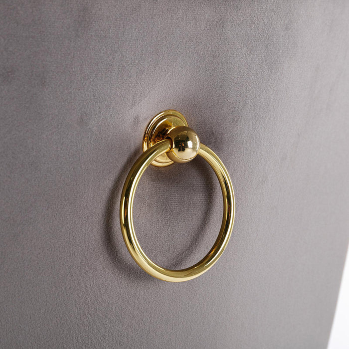 Set 2 sedie Nikki - Xylo - velluto grigio gambe dorate