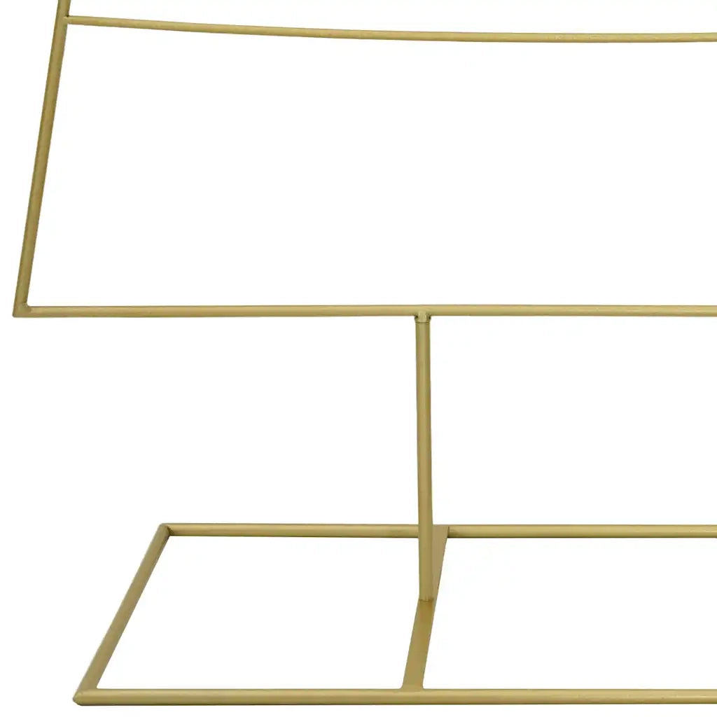 Albero di Natale | Decorazioni natalizie in metallo con supporto Oro 181 cm