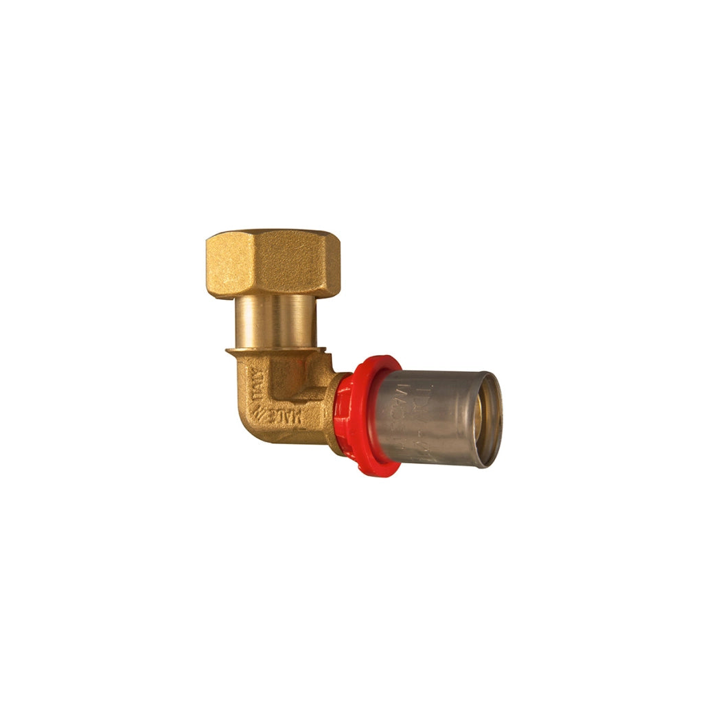ADATTATORE CURVO SEDE PIANA A PRESSARE PER MULTISTRATO- 1/2 x 16- TDMB- pezzi 1