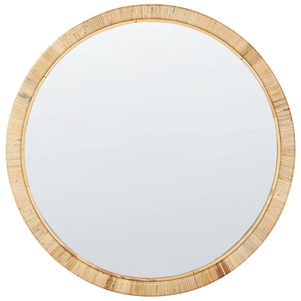 Specchio da parete in rattan naturale 80x80 cm Rotondo Soggiorno Camera da letto Accessori per la casa Fatto a mano