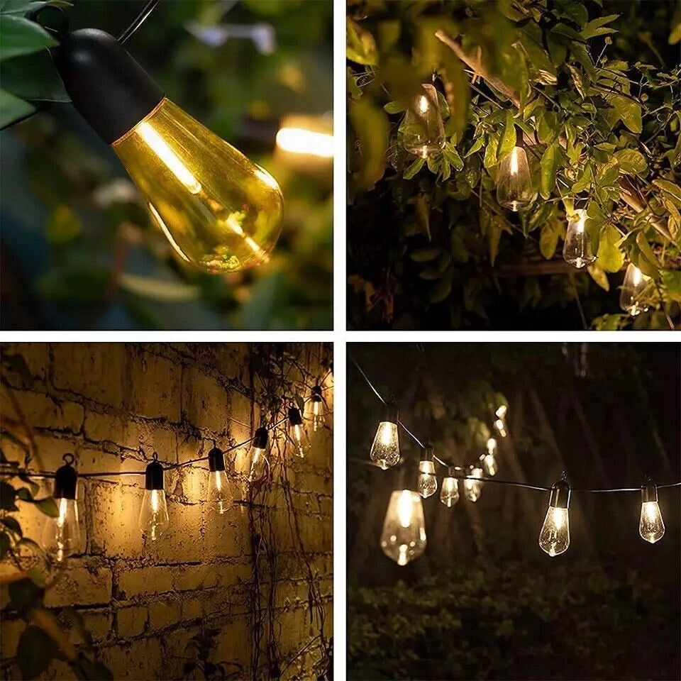 Catena di luci a Led 10 Lampadine per esterno Giardino ad energia solare da 4.5M