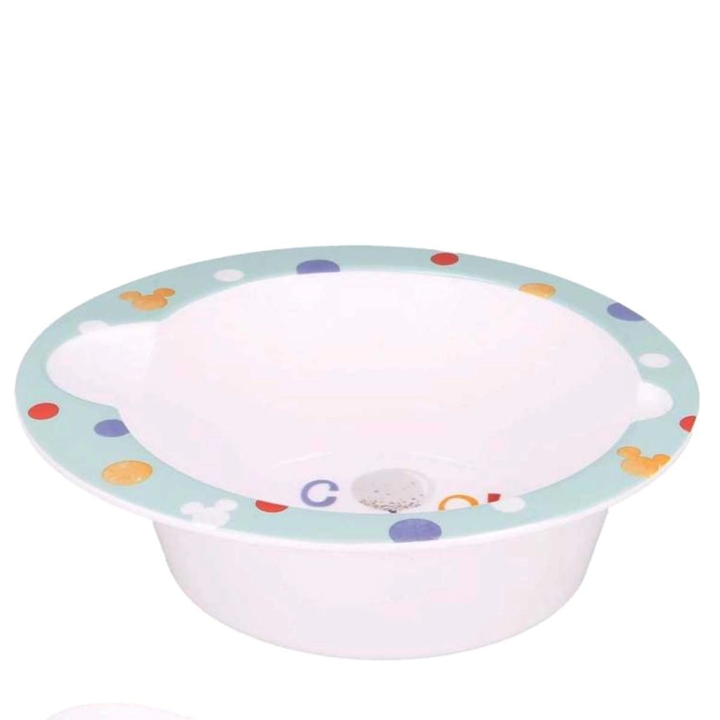 Set Ciotola e Cucchiaio per Bambini Motivo Cool Utilizzabile nel Microonde Multicolore Mickey Mouse