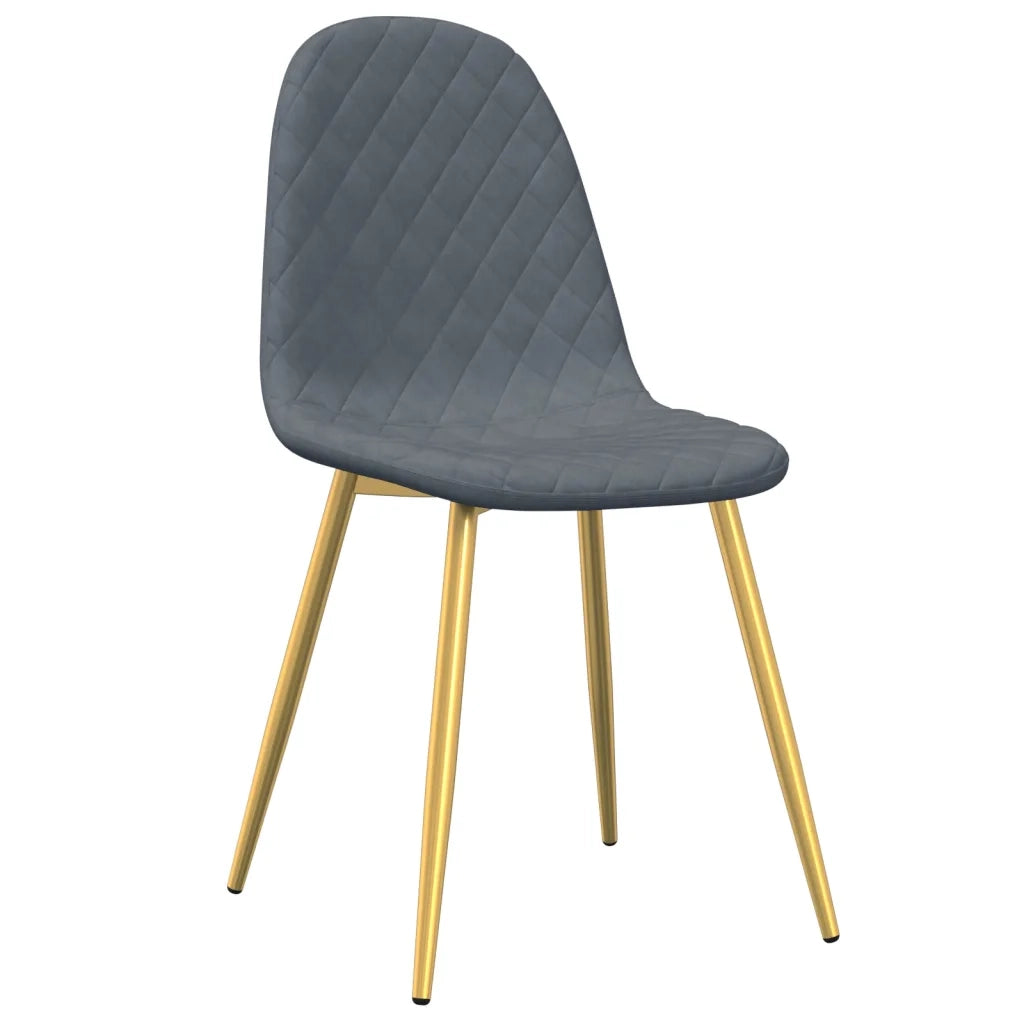 Sedie da Pranzo 4 pz Grigio Scuro in Velluto 325680