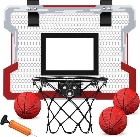Mini Corpo di Allenamento per Bambini Esterno Interno Sospeso Tavolo da Basket - Set di Basket 3 Palle - Ragazzi Ragazze Adulti