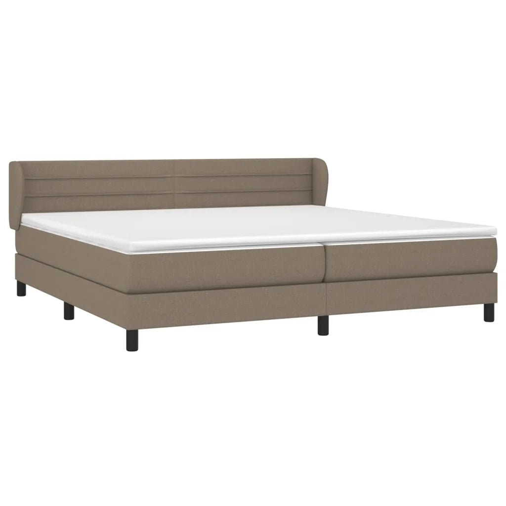 Giroletto a Molle con Materasso Tortora 200x200 cm in Tessuto