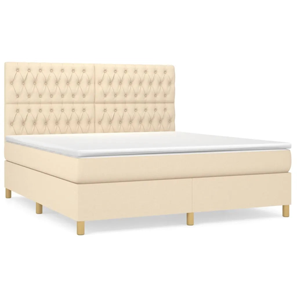 Giroletto a Molle con Materasso Crema 180x200 cm in Tessutocod mxl 99786