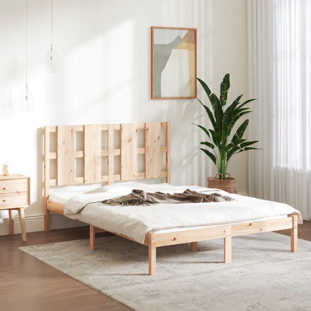 Giroletto senza Materasso-Struttura Letto 140x200 cm in Legno Massello di Pino 732291