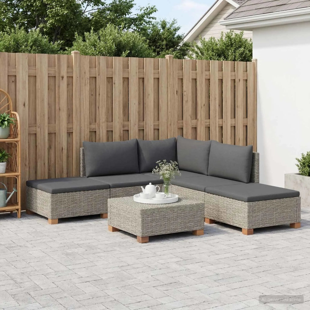 6 pz Set Lounge in Rattan con Cuscini GENDT Rattan naturale 3429843