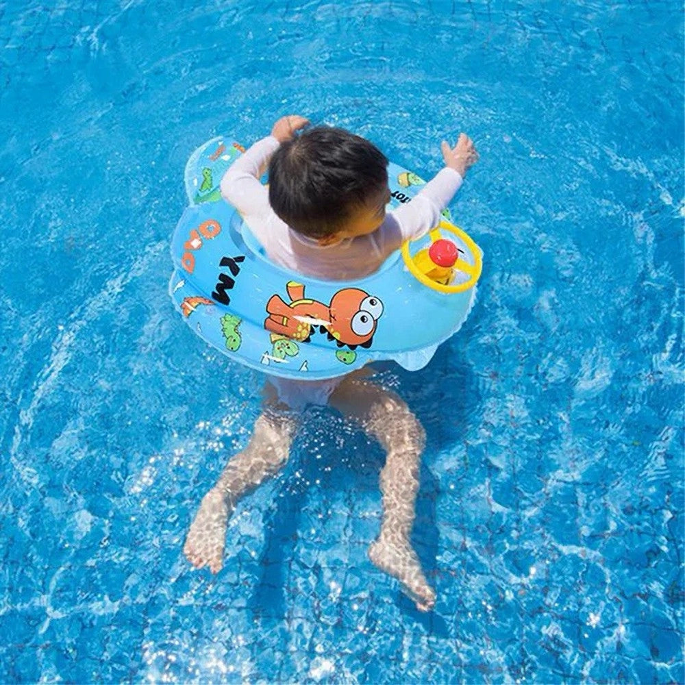 Trade Shop - Salvagente Gonfiabile Mutandina Per Bambini Forma Di Macchina Dino Piscina Mare -