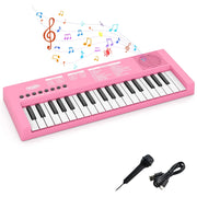 Tastiera pianoforte per bambini 40,5 x 15 x 3,5 cm 8 ritmi e microfono interattivo ABS rosa 20_0017389