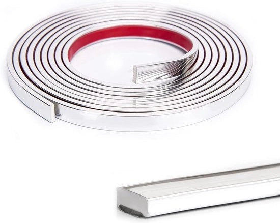 Vinile per listello di parete di cucina - Flessibile - Acciaio inossidabile - Listelli di pavimento - Cornice di specchio