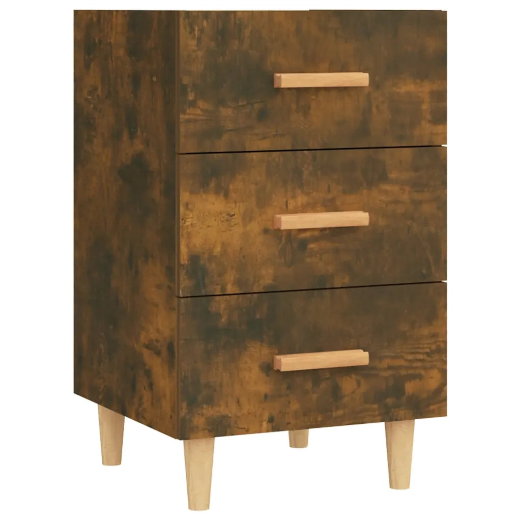Comodino-Tavolino da notte Rovere Fumo 40x40x66 cm in Legno Multistrato 535272
