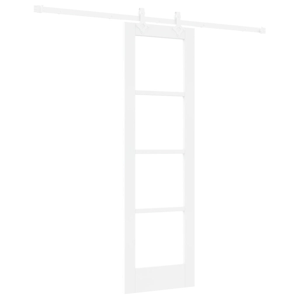 Set di porte scorrevoli  con set hardware bianco 61x198.5 cm legno massello di pino