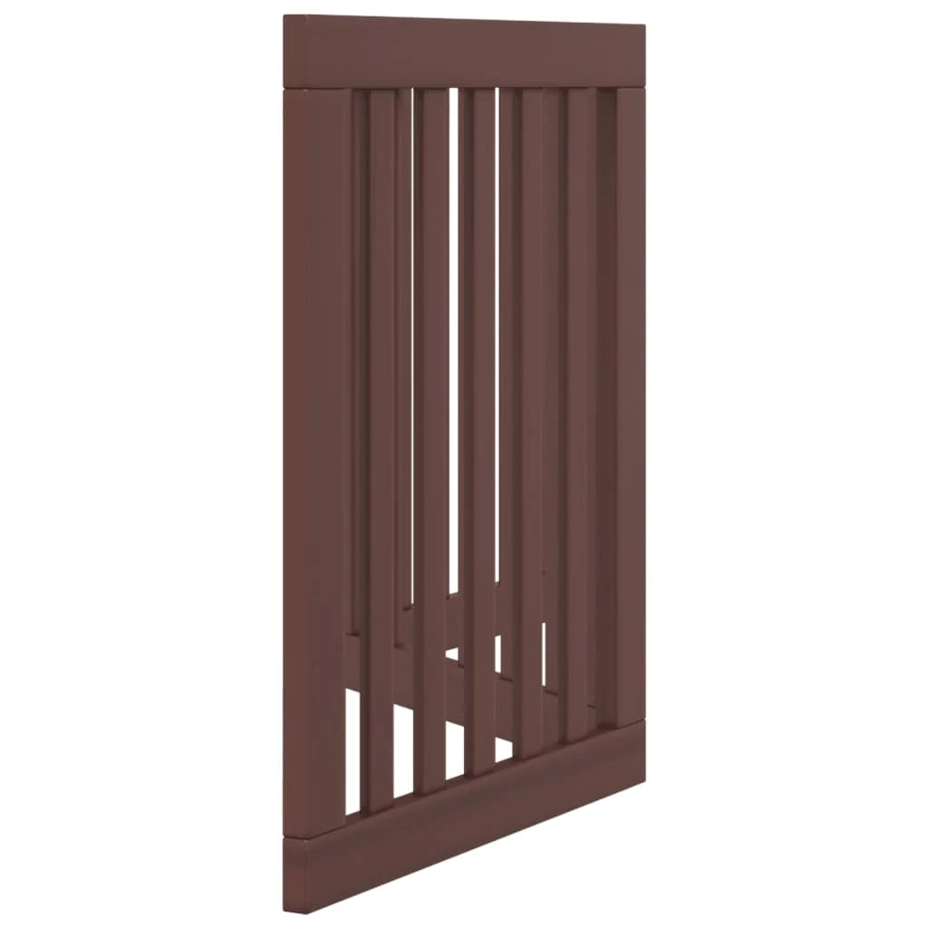 Cancelletto di sicurezza pieghevole per cani a 3 pannelli 150 cm legno di pioppo marrone 02_0023065
